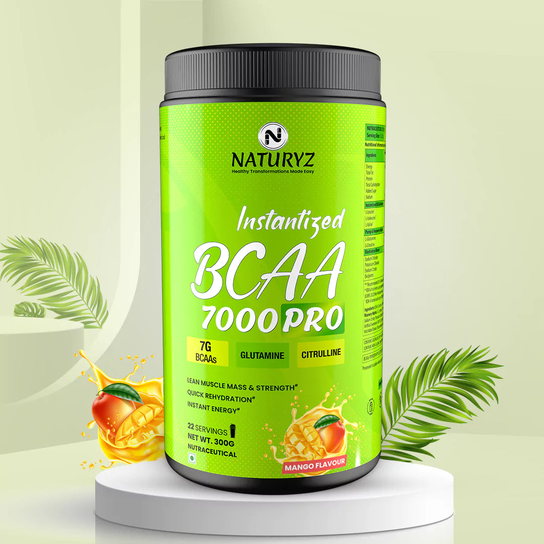 Instantized BCAA 7000 PRO With 7G BCAAs Instant Energy (Mango) - 300G