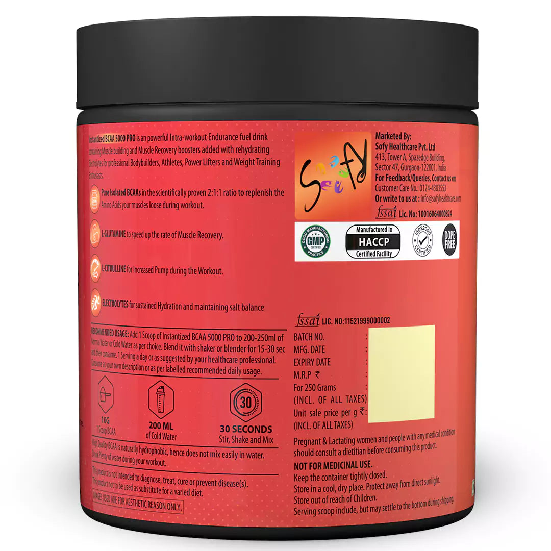 Instantized BCAA 5000 PRO With 5G BCAAs | Glutamine (Mix Fruit Cocktail)