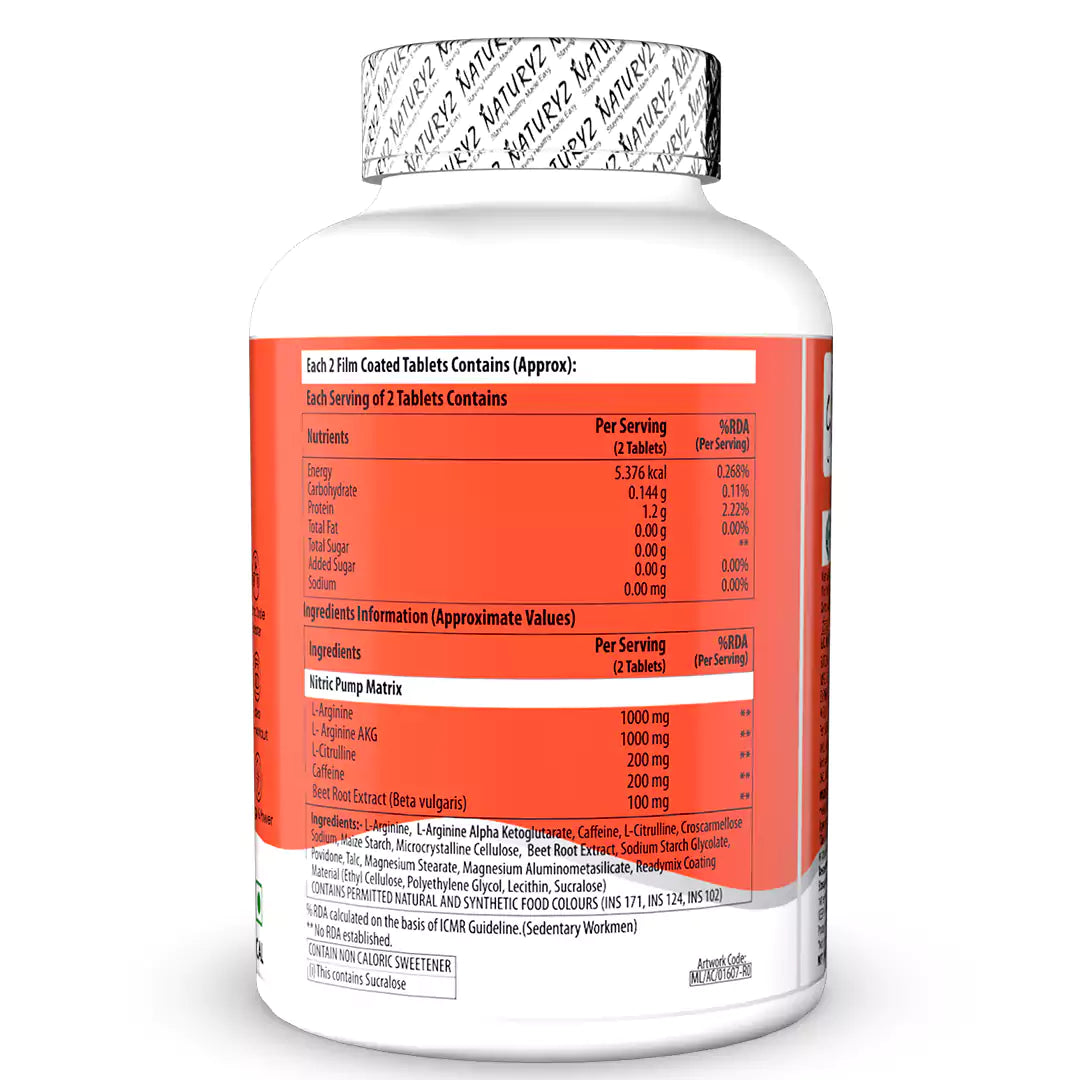 Nitric Pump 2500 mg Extra Strength L-Arginine