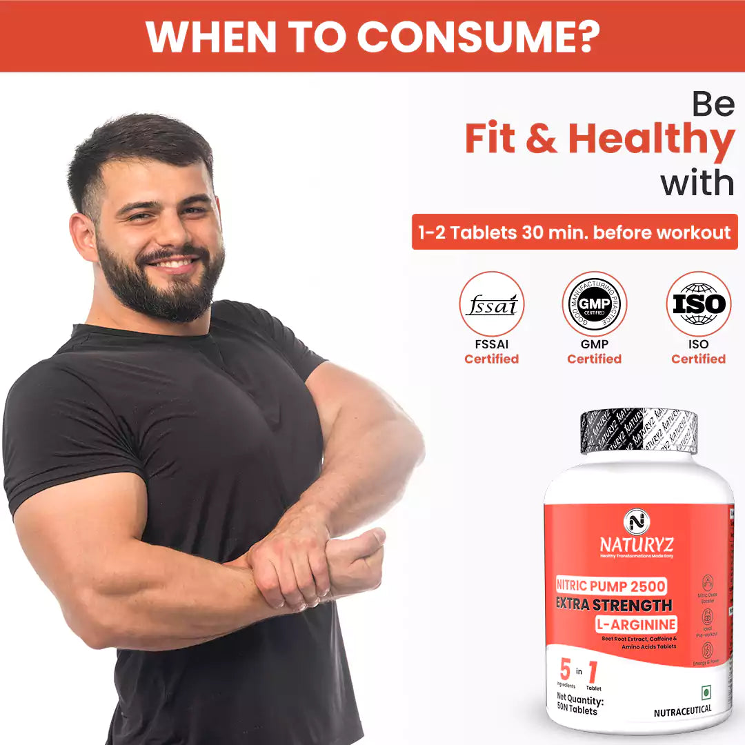 Nitric Pump 2500 mg Extra Strength L-Arginine