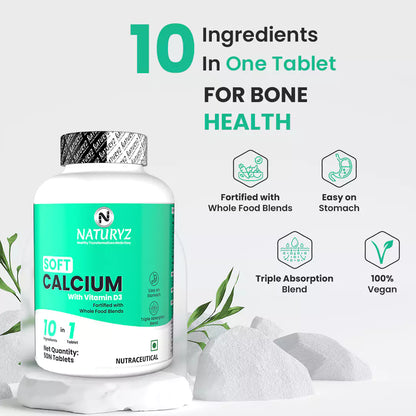 Soft Calcium with Vitamin D3 | Easy to Digest | Ideal Supplement for Bone Health