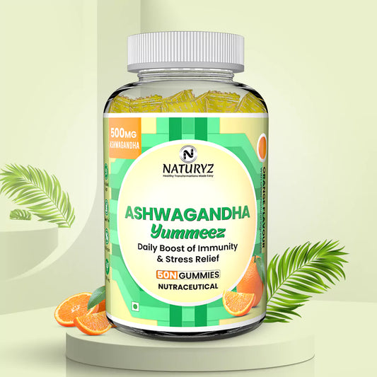 KSM 66 Ashwagandha 500mg Gummies with Vitamin D3 (Orange Flavour)