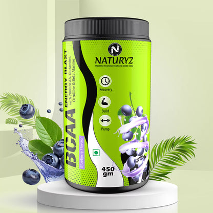 Instantized BCAA Supplement with 7000 BCAA (Blueberry Favour) - 450G