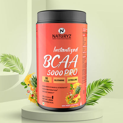 Instantized BCAA 5000 PRO With 5G BCAAs | Glutamine (Mix Fruit Cocktail)