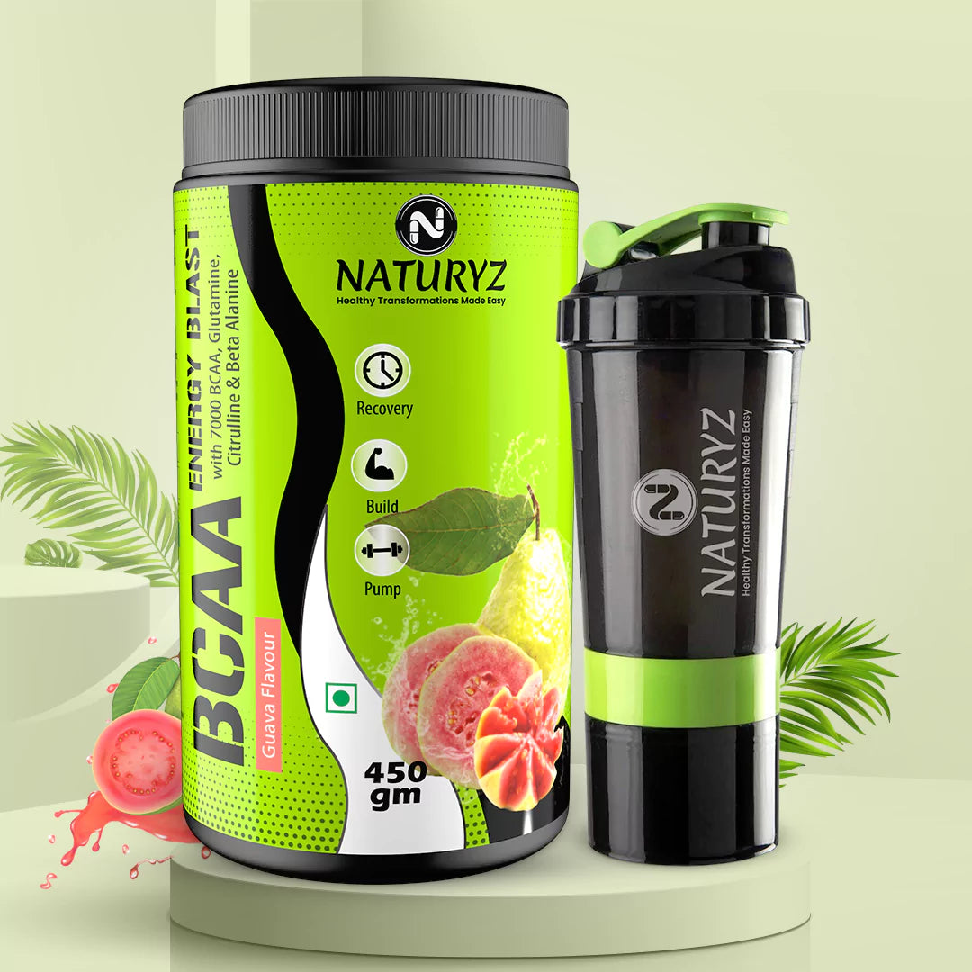 Naturyz BCAA Energy Blast 450g (Guava)-with shaker