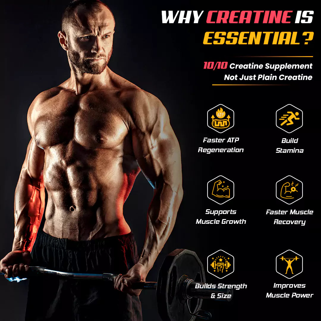 Creatine X7 Ideal Post Workout Supplement With Power of 7 Blends & Matrix (Mango Orange)