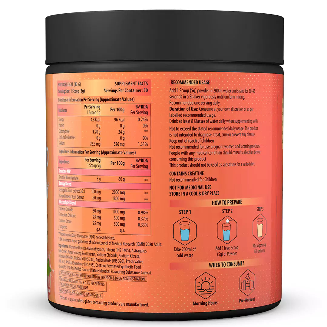 Creatine ATP Energy Blast With 3G Creatine (Guava)