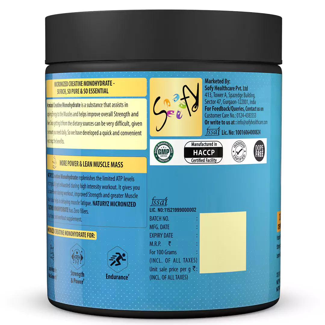 Micronized Creatine Monohydrate 3G Creatine | 10 MG Quercetin (Unflavoured)