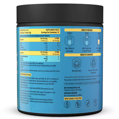 Micronized Creatine Monohydrate 3G Creatine | 10 MG Quercetin (Unflavoured)