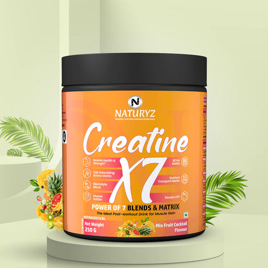 Creatine X7 Ideal Post Workout Supplement With Power of 7 Blends & Matrix (MixFruit Cocktail)