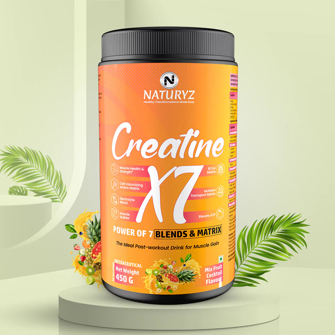 Creatine X7 Ideal Post Workout Supplement With Power of 7 Blends & Matrix (MixFruit Cocktail)