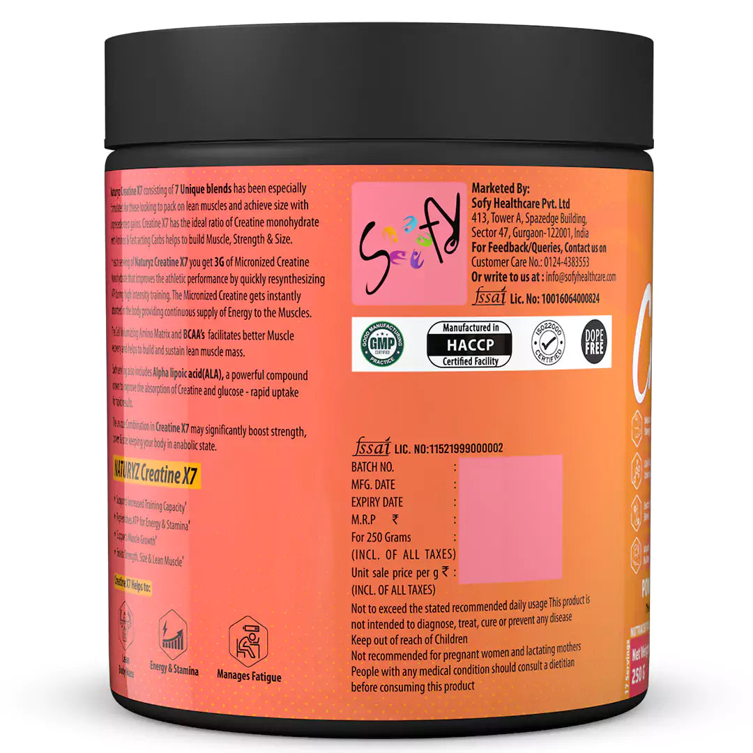 Creatine X7 Ideal Post Workout Supplement With Power of 7 Blends & Matrix (MixFruit Cocktail)