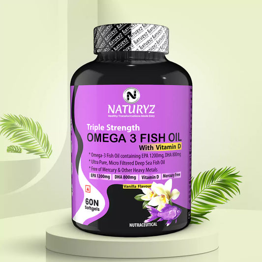 Triple Strength Fish Oil with Vitamin D3 - 60 Softgels