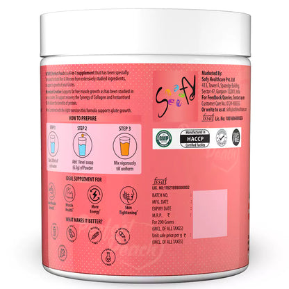 Perfect Peach 4 in 1 Glute Builder With Creatine (Mix Fruit Cocktail)