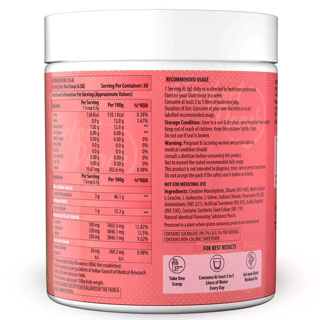 Perfect Peach 4 in 1 Glute Builder With Creatine (Peach Flavour)