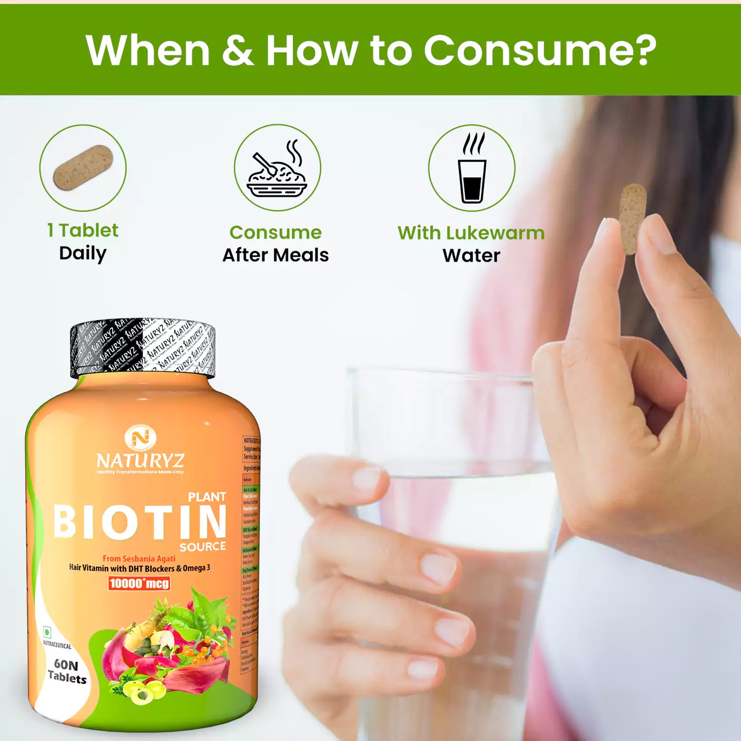 100% Plant Based Biotin with DHT Blockers