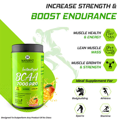 Instantized BCAA 7000 PRO With 7G BCAAs  Instant Energy (Mango) - 300G