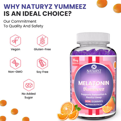 Melatonin Gummies 10mg With Chamomile (Orange Flavour)