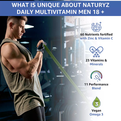 Daily Multivitamin Men 18+ with Highest 60 Nutrients