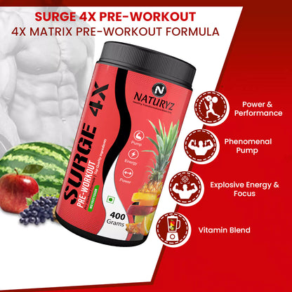 Surge 4X Pre-Workout Formula Mix Fruit Fusion