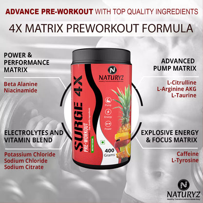 Surge 4X Pre-Workout Formula Mix Fruit Fusion