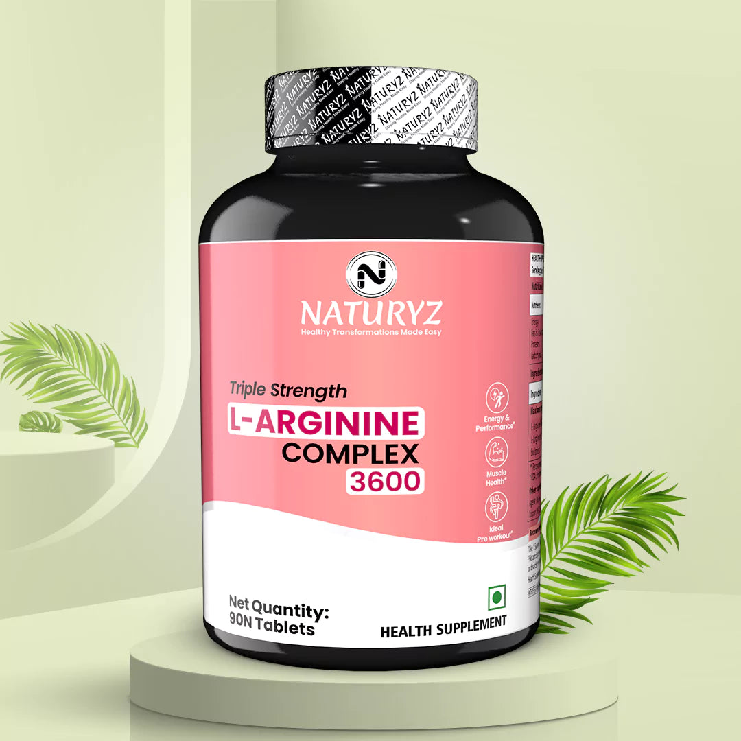 Triple Strength 3600mg L-Arginine Complex | Bioactive form Arginine AKG & HCL for better absorption