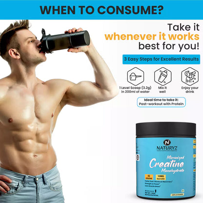 Micronized Creatine Monohydrate 3G Creatine | 10 MG Quercetin (Unflavoured)