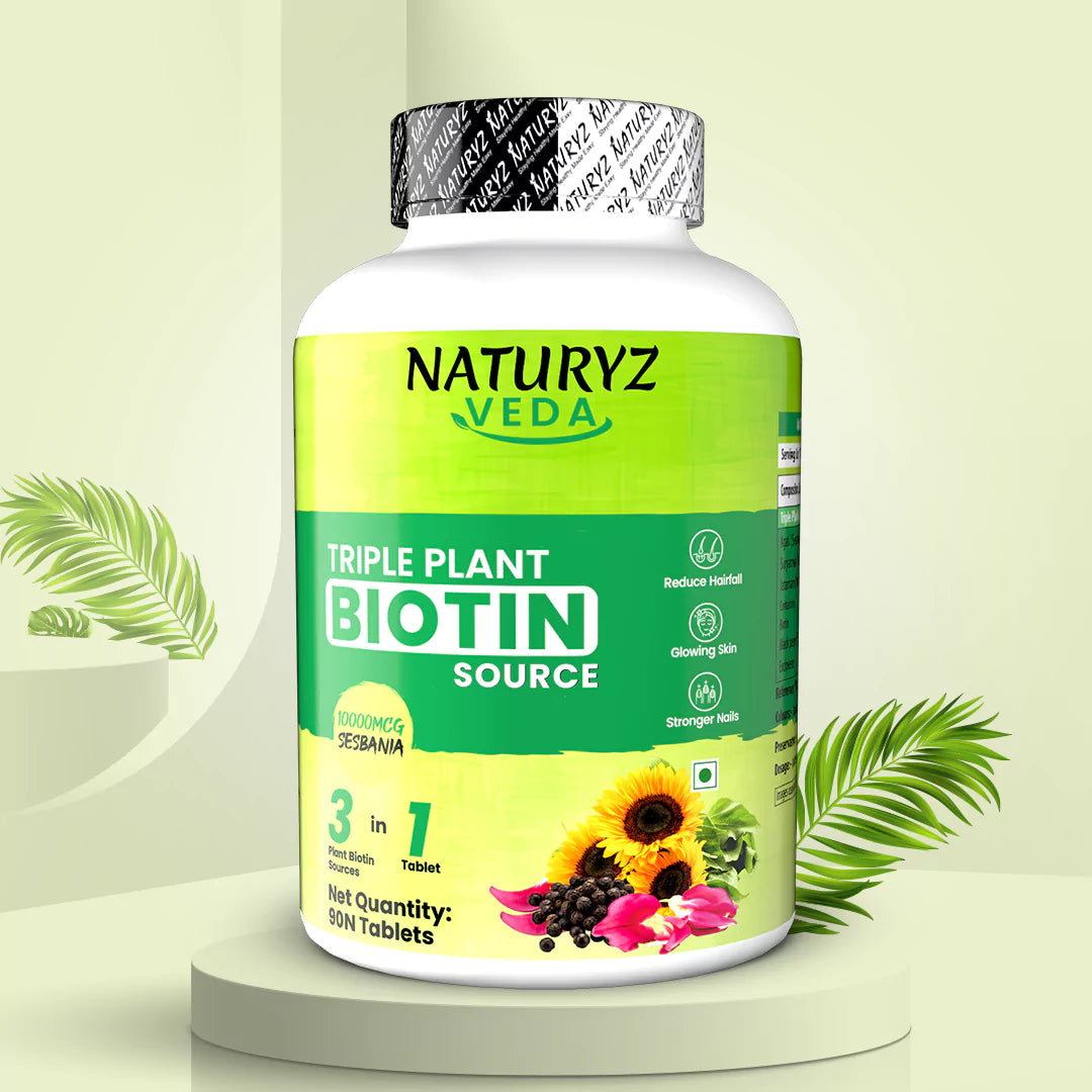 Natural Triple 100% Plant Biotin Source with | Agati | Suryamukhi | Jatamansi