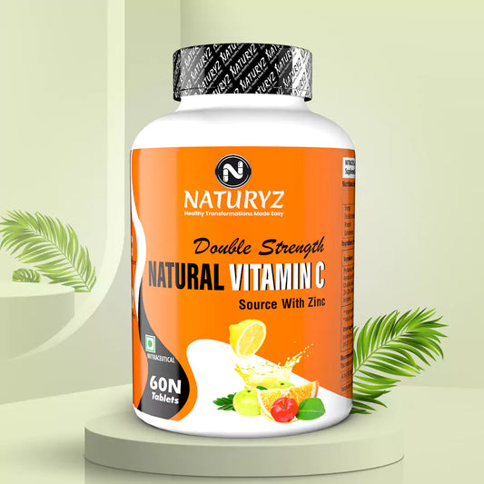 Double Strength NATURAL VITAMIN C With Zinc 60 Tablets