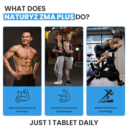 Triple strength ZMA PLUS Supplement 60 Tablets