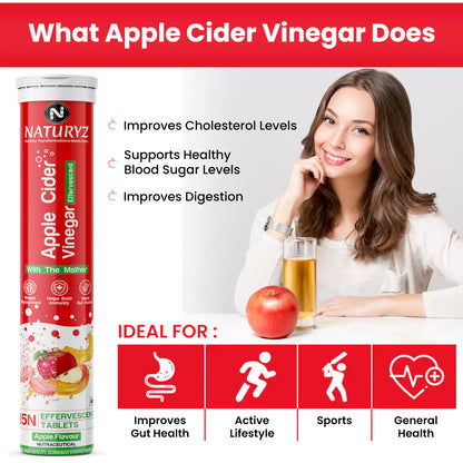 Naturyz Apple Cider Vinegar Effervescent - 15 Tablets